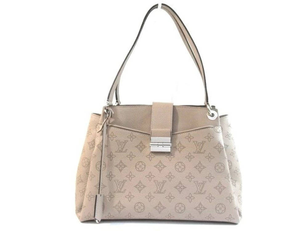 LOUIS VUITTON Monogram Mahina Sevres Shoulder Bag Galet